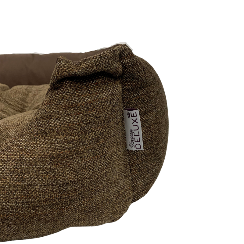 Dressage Deluxe Premium Dog Bed Small -  Brown Tweed-2